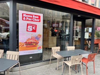 Burger King Gare du Nord Paris - Ecran Led A2 intérieur